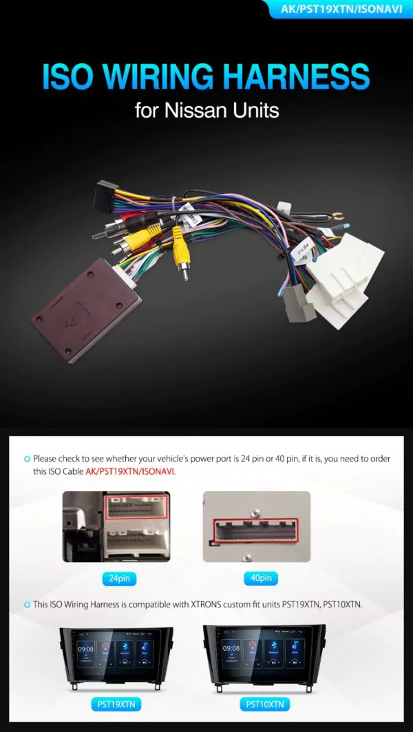 ISO WIRING HARNESS For NISSAN Units