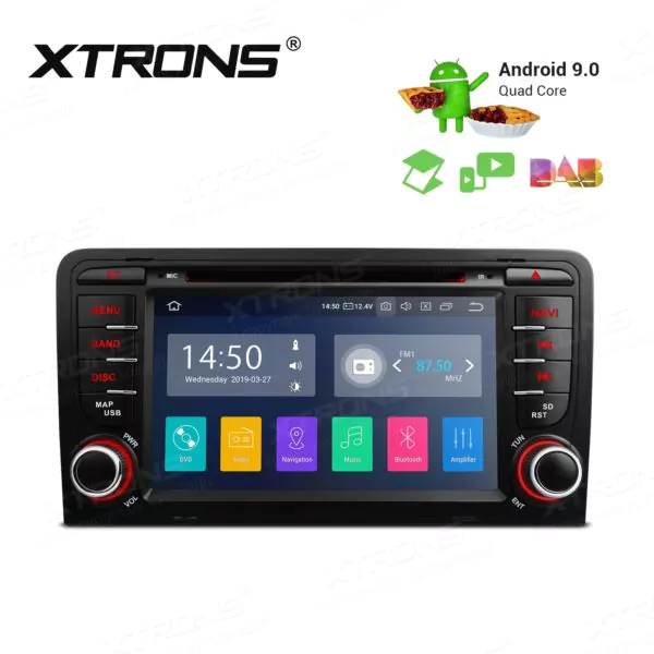7 inch Android 9.0 car stereo infotainment system for Audi with DVD Player Support car auto play with Full RCA Output