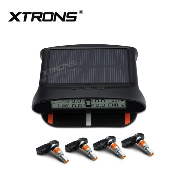 SOLAR WIRELESS TPMS Car Tire Pressure Monitoring System 4 Intrenal Sensors