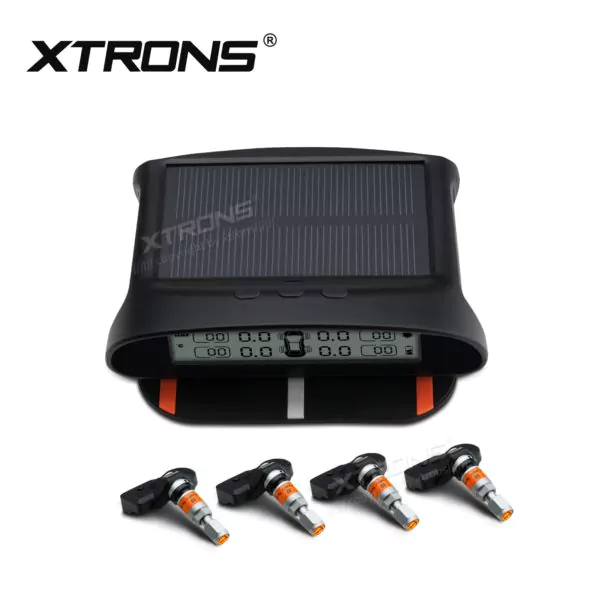 SOLAR WIRELESS TPMS Car Tire Pressure Monitoring System 4 Intrenal Sensors